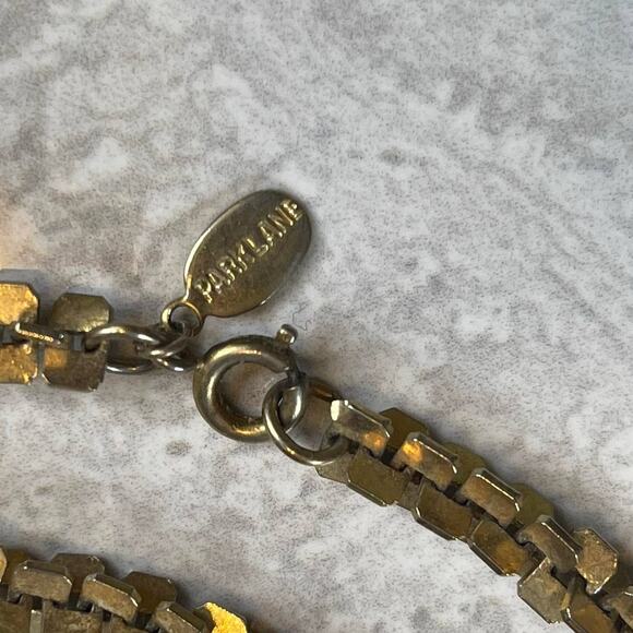 vintage long gold chain necklace 28" Park Lane Signed retro gold TONE - Picture 5 of 10